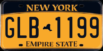 NY license plate GLB1199