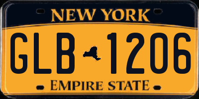 NY license plate GLB1206