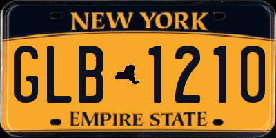 NY license plate GLB1210