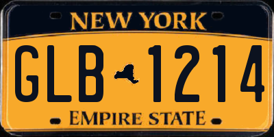 NY license plate GLB1214