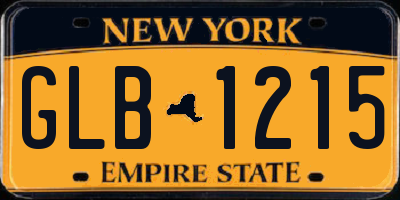NY license plate GLB1215