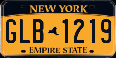 NY license plate GLB1219