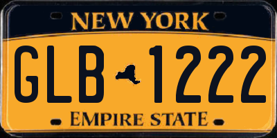 NY license plate GLB1222