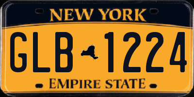 NY license plate GLB1224