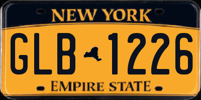 NY license plate GLB1226