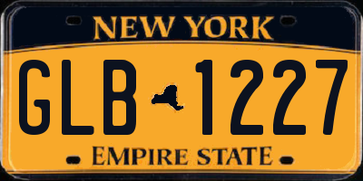 NY license plate GLB1227