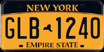 NY license plate GLB1240