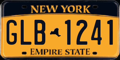 NY license plate GLB1241