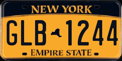 NY license plate GLB1244