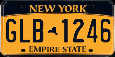 NY license plate GLB1246