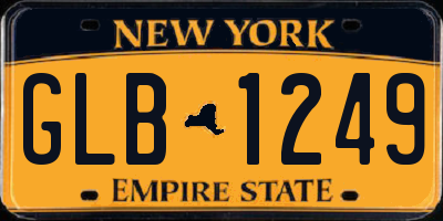 NY license plate GLB1249