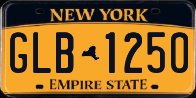 NY license plate GLB1250