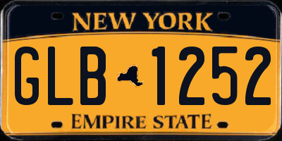 NY license plate GLB1252