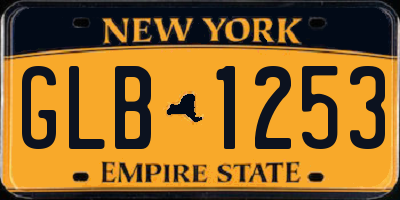 NY license plate GLB1253