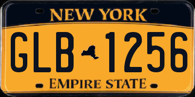 NY license plate GLB1256