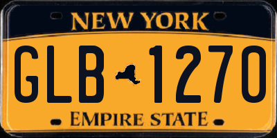 NY license plate GLB1270
