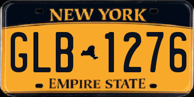 NY license plate GLB1276