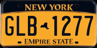 NY license plate GLB1277