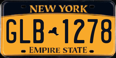 NY license plate GLB1278