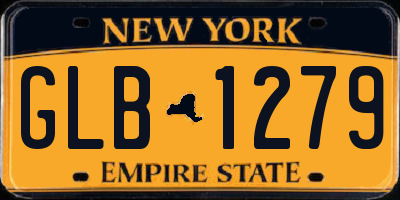 NY license plate GLB1279