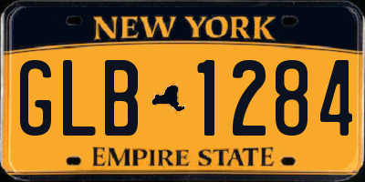 NY license plate GLB1284