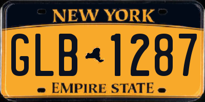 NY license plate GLB1287