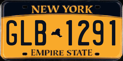 NY license plate GLB1291