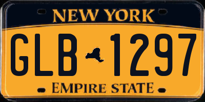 NY license plate GLB1297
