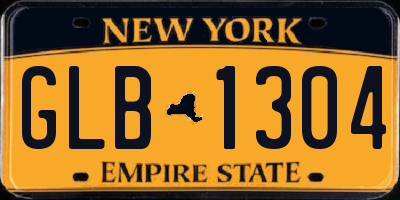 NY license plate GLB1304