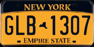 NY license plate GLB1307