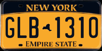 NY license plate GLB1310