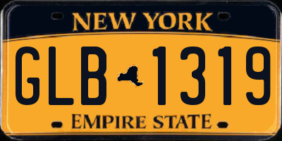 NY license plate GLB1319
