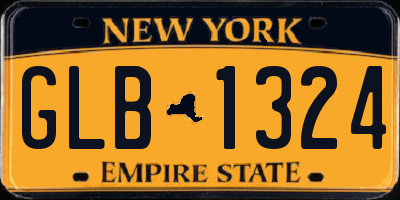 NY license plate GLB1324