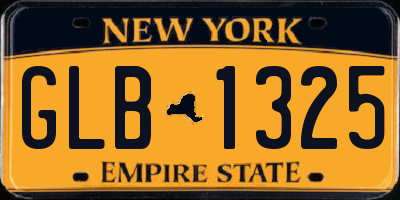 NY license plate GLB1325