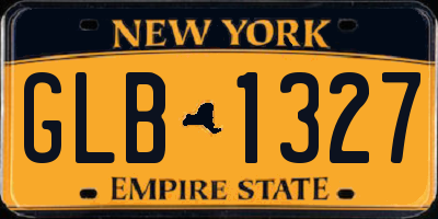 NY license plate GLB1327