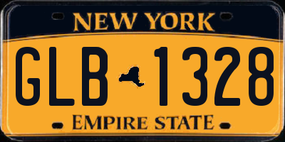NY license plate GLB1328