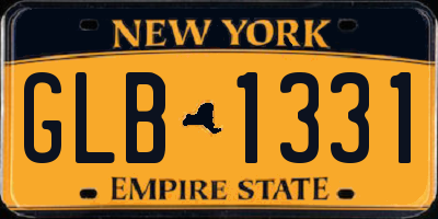 NY license plate GLB1331
