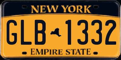 NY license plate GLB1332