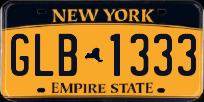 NY license plate GLB1333