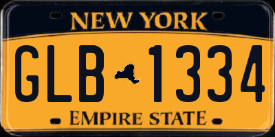 NY license plate GLB1334