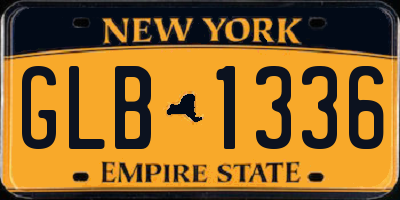 NY license plate GLB1336