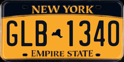 NY license plate GLB1340