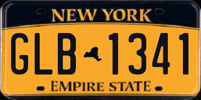 NY license plate GLB1341