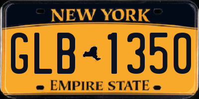 NY license plate GLB1350