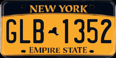 NY license plate GLB1352
