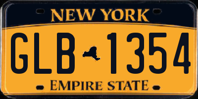 NY license plate GLB1354
