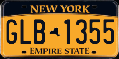 NY license plate GLB1355
