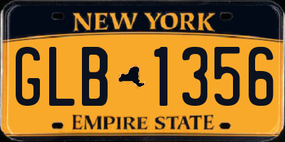 NY license plate GLB1356