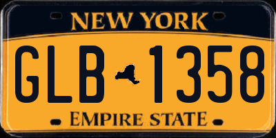 NY license plate GLB1358