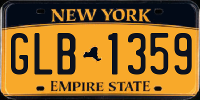 NY license plate GLB1359